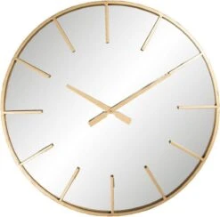 Clayre & Eef Wandklok Ø 60 Cm Goudkleurig Hout Metaal Rond Muurklok Hangklok Keukenklok 10 Clayre & Eef Wandklok Ø 60 Cm Goudkleurig Hout Metaal Rond Muurklok Hangklok Keukenklok -Clayre & Eef 1200x1183 5