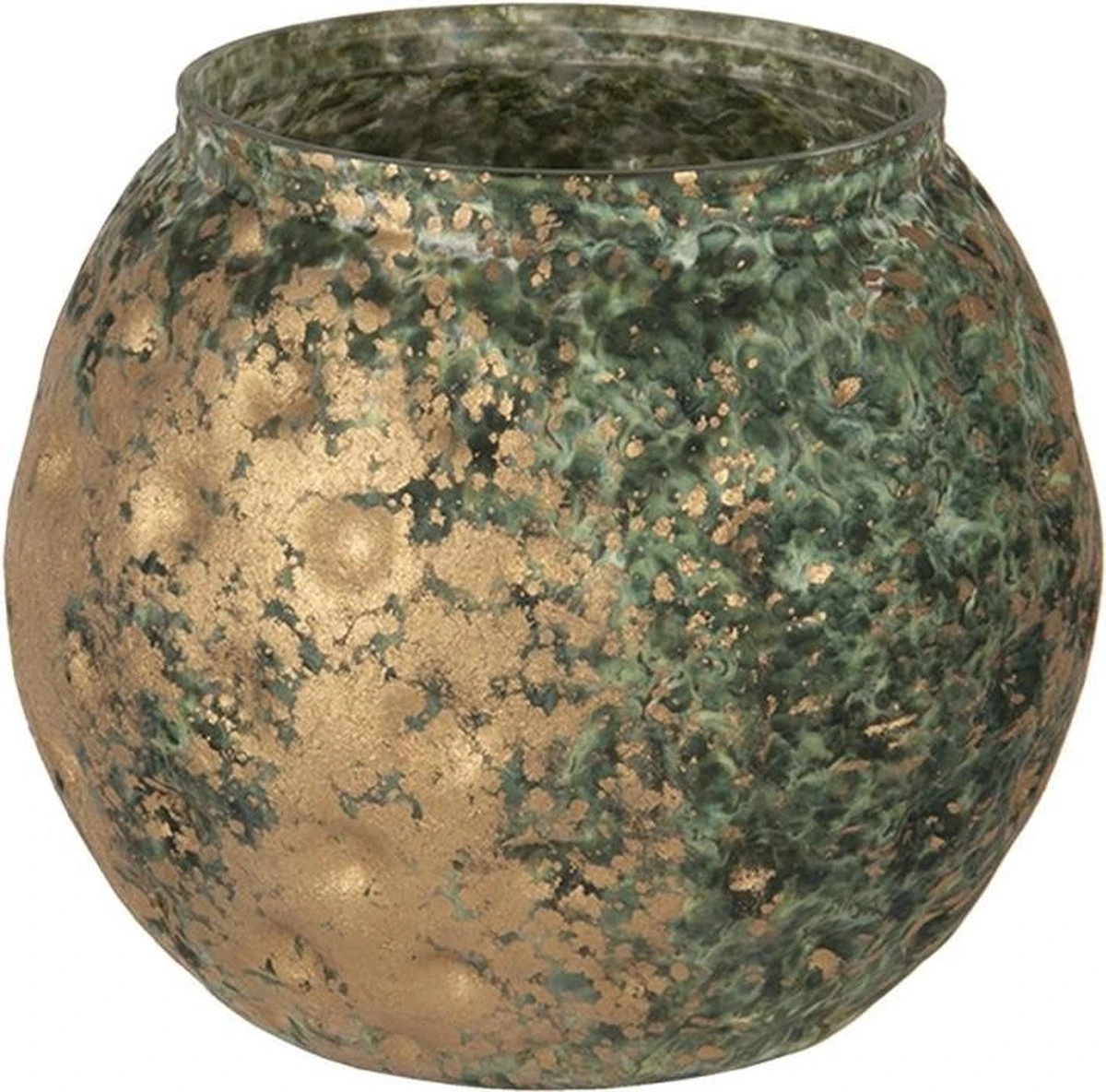 Clayre & Eef Theelichthouder Ø 11x10 Cm Groen Glas Rond Waxinelichthouder Windlichthouder 6 Clayre & Eef Theelichthouder Ø 11x10 Cm Groen Glas Rond Waxinelichthouder Windlichthouder - Afbeelding 4