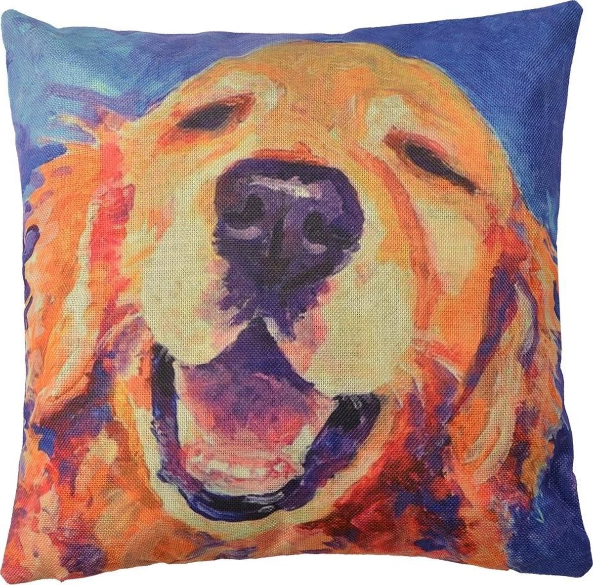 Clayre & Eef Kussenhoes 43x43 Cm Geel Oranje Polyester Vierkant Hond Sierkussenhoes Kussen Hoes 3 Clayre & Eef Kussenhoes 43x43 Cm Geel Oranje Polyester Vierkant Hond Sierkussenhoes Kussen Hoes