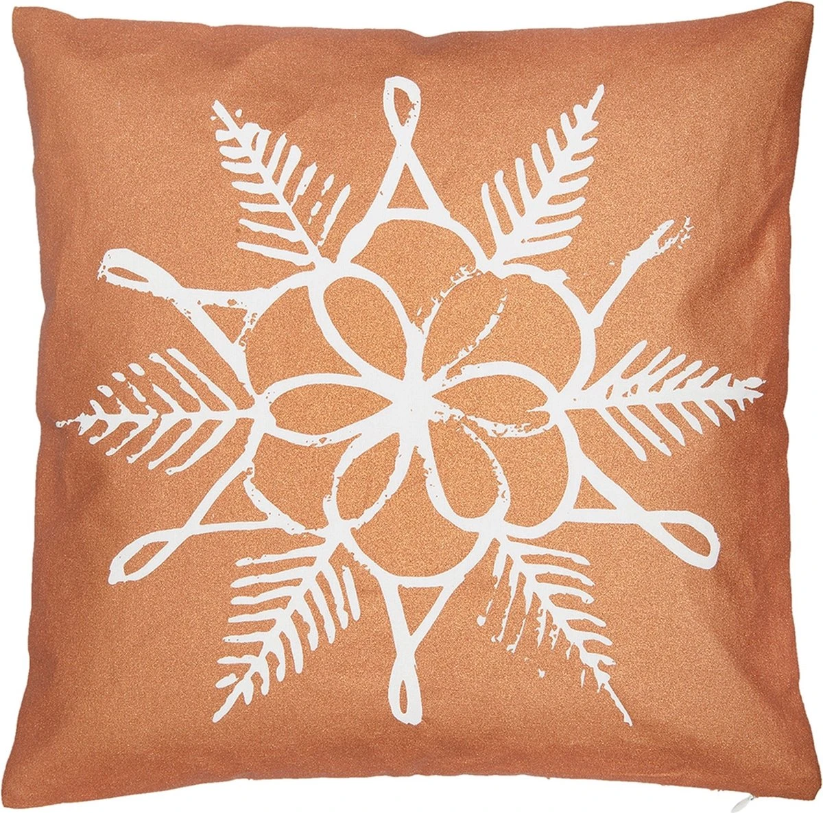 Clayre & Eef Kussenhoes CUW20 40*40 Cm Koperkleurig Katoen Vierkant Bloem Sierkussenhoes Kussen Hoes 3 Clayre & Eef Kussenhoes CUW20 40*40 Cm Koperkleurig Katoen Vierkant Bloem Sierkussenhoes Kussen Hoes
