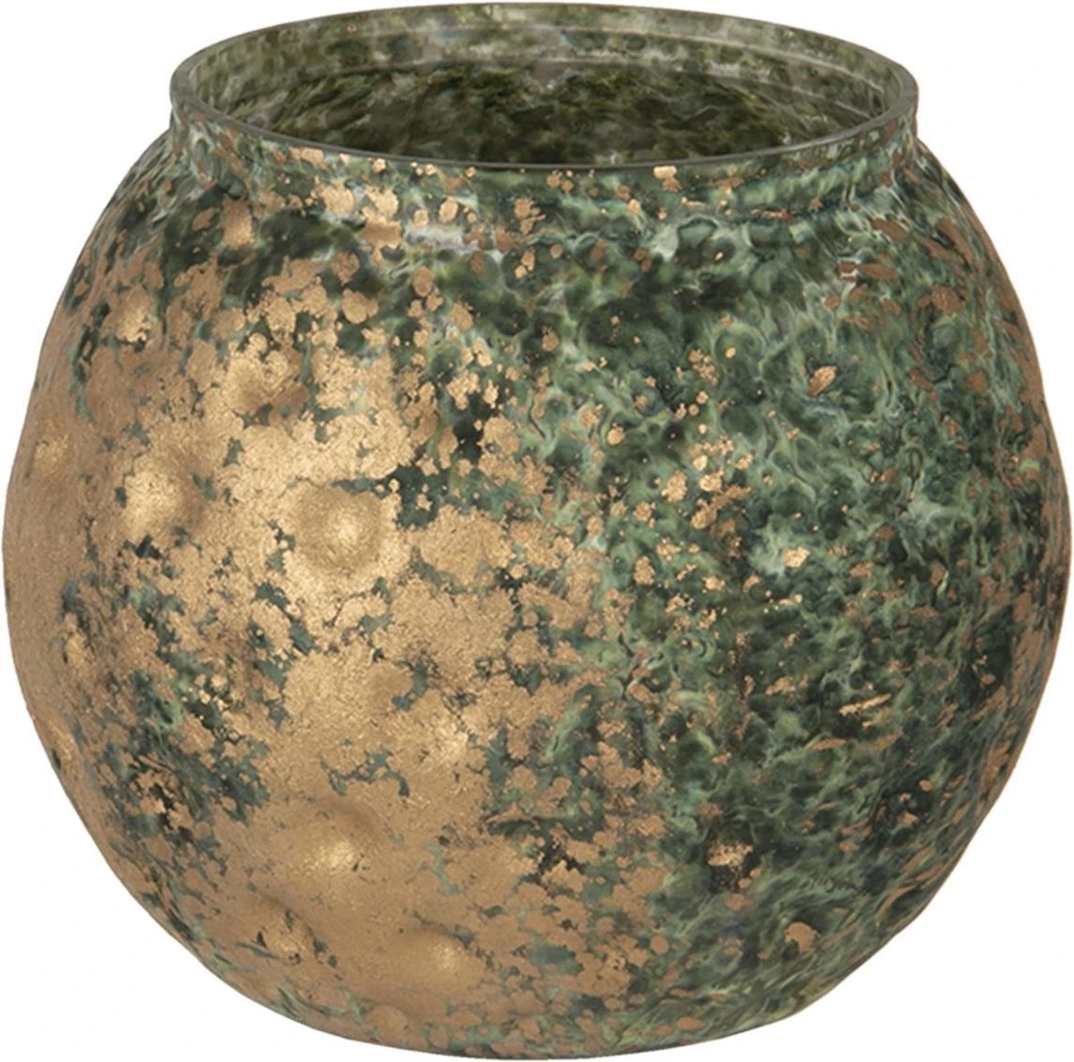 Clayre & Eef Theelichthouder Ø 11x10 Cm Groen Glas Rond Waxinelichthouder Windlichthouder 7 Clayre & Eef Theelichthouder Ø 11x10 Cm Groen Glas Rond Waxinelichthouder Windlichthouder - Afbeelding 5