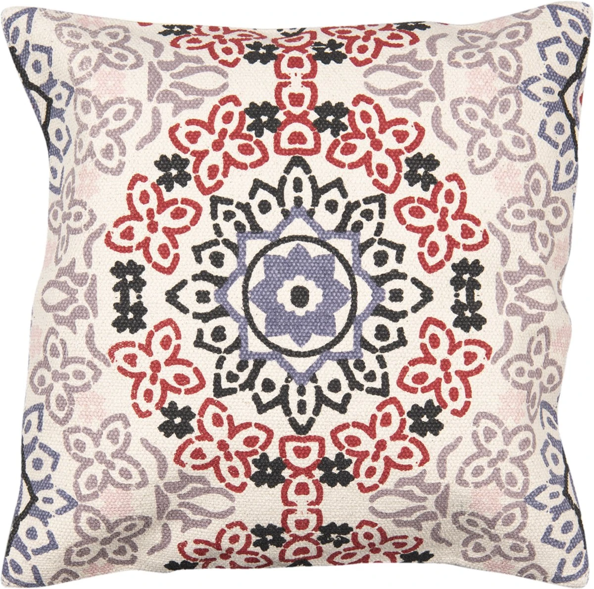 Clayre & Eef Kussenhoes 50x50 Cm Rood Beige Katoen Vierkant Sierkussenhoes Kussen Hoes 8 Clayre & Eef Kussenhoes 50x50 Cm Rood Beige Katoen Vierkant Sierkussenhoes Kussen Hoes - Afbeelding 6