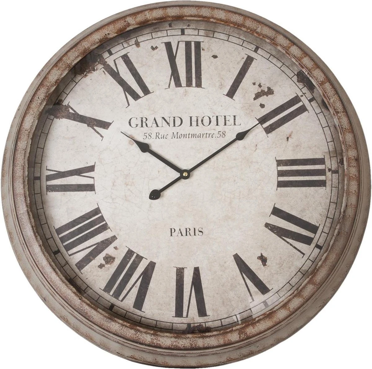 Clayre & Eef Wandklok Ø 64 Cm Grijs Ijzer Rond Muurklok Hangklok Keukenklok 7 Clayre & Eef Wandklok Ø 64 Cm Grijs Ijzer Rond Muurklok Hangklok Keukenklok - Afbeelding 5