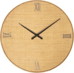 Clayre & Eef Wandklok Ø 80 Cm Goudkleurig Hout Metaal Rond Muurklok Hangklok Keukenklok 17 Clayre & Eef Wandklok Ø 80 Cm Goudkleurig Hout Metaal Rond Muurklok Hangklok Keukenklok -Clayre & Eef 1200x1192 8