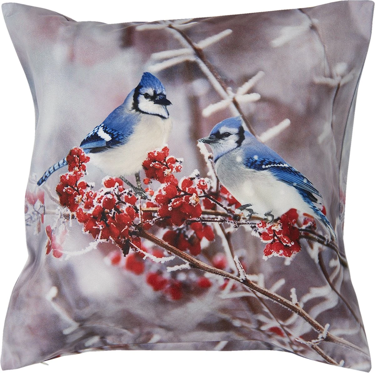 Clayre & Eef Kussenhoes 45x45 Cm Grijs Polyester Vierkant Vogels Sierkussenhoes Kussen Hoes 3 Clayre & Eef Kussenhoes 45x45 Cm Grijs Polyester Vierkant Vogels Sierkussenhoes Kussen Hoes