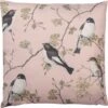 Clayre & Eef Sierkussen 45x45 Cm Roze Wit Synthetisch Vierkant Vogels Op Takken Kussenhoes Met Kussenvulling -Clayre & Eef 1200x1194 12