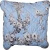 Clayre & Eef Kussenhoes 40x40 Cm Blauw Polyester Vierkant Bloemen Sierkussenhoes Kussen Hoes -Clayre & Eef 1200x1195