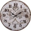 Clayre & Eef Wandklok Ø 34 Cm Wit MDF Rond Wereldkaart Muurklok Hangklok Keukenklok 2 Clayre & Eef Wandklok Ø 34 Cm Wit MDF Rond Wereldkaart Muurklok Hangklok Keukenklok -Clayre & Eef 1200x1195 12