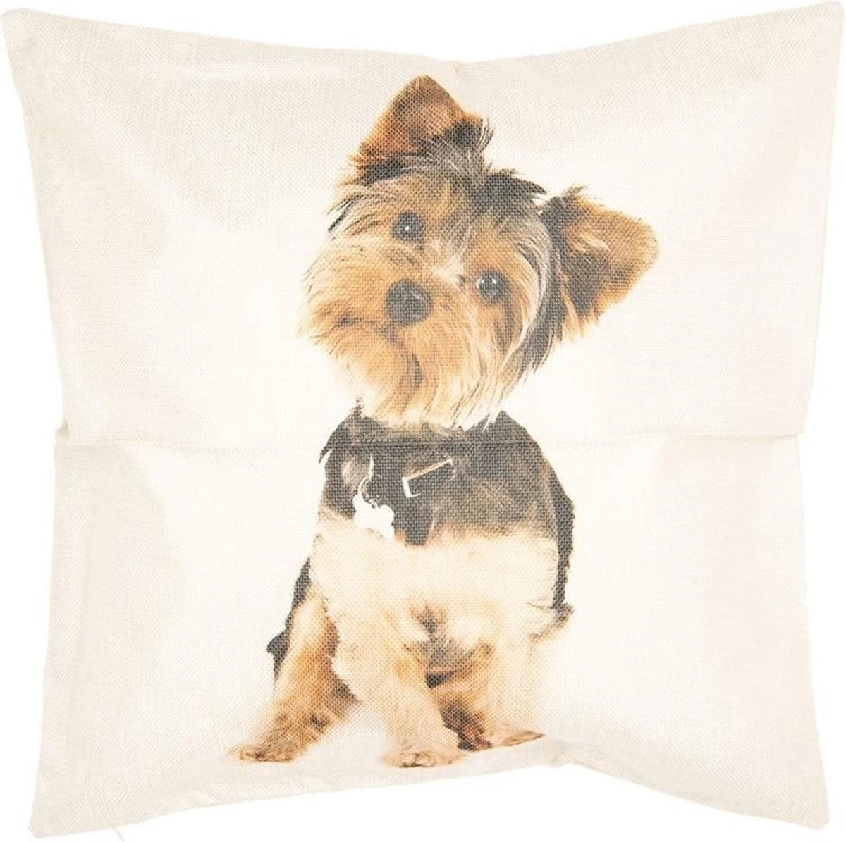 Clayre & Eef Kussenhoes 43x43 Cm Zwart Wit Polyester Vierkant Hond Sierkussenhoes Kussen Hoes 8 Clayre & Eef Kussenhoes 43x43 Cm Zwart Wit Polyester Vierkant Hond Sierkussenhoes Kussen Hoes - Afbeelding 6