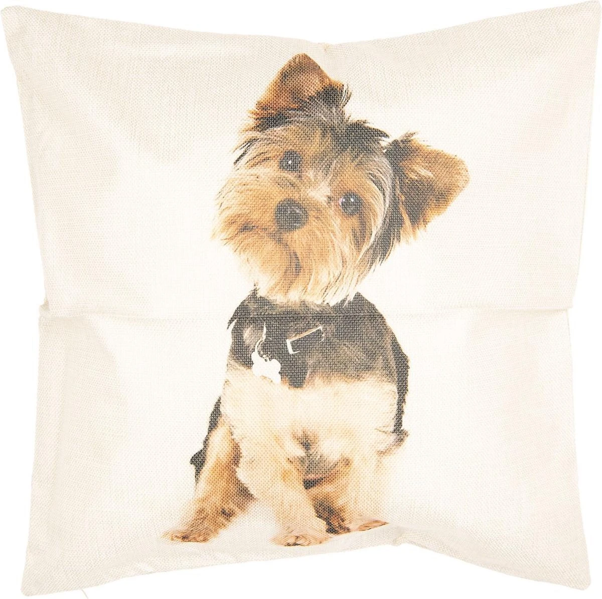Clayre & Eef Kussenhoes 43x43 Cm Zwart Wit Polyester Vierkant Hond Sierkussenhoes Kussen Hoes 9 Clayre & Eef Kussenhoes 43x43 Cm Zwart Wit Polyester Vierkant Hond Sierkussenhoes Kussen Hoes - Afbeelding 7