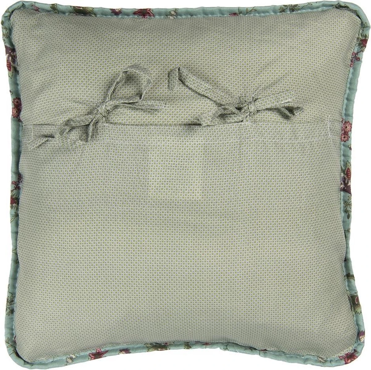 Clayre & Eef Kussenhoes 40x40 Cm Turquoise Polyester Vierkant Bloemen Sierkussenhoes Kussen Hoes 4 Clayre & Eef Kussenhoes 40x40 Cm Turquoise Polyester Vierkant Bloemen Sierkussenhoes Kussen Hoes - Afbeelding 2