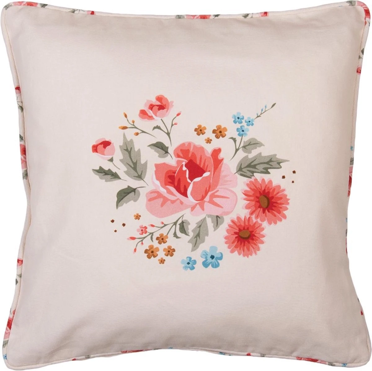 Clayre & Eef Kussenhoes 40x40 Cm Beige Katoen Rozen Sierkussenhoes Kussen Hoes 8 Clayre & Eef Kussenhoes 40x40 Cm Beige Katoen Rozen Sierkussenhoes Kussen Hoes - Afbeelding 6