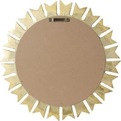 Clayre & Eef Spiegel Ø 38 Cm Goudkleurig Kunststof Rond Bolle Spiegel Wand Spiegel Muur Spiegel -Clayre & Eef 1200x1198 24