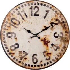 Clayre & Eef Wandklok Ø 40 Cm Beige Ijzer Rond Muurklok Hangklok Keukenklok 9 Clayre & Eef Wandklok Ø 40 Cm Beige Ijzer Rond Muurklok Hangklok Keukenklok -Clayre & Eef 1200x1198 5