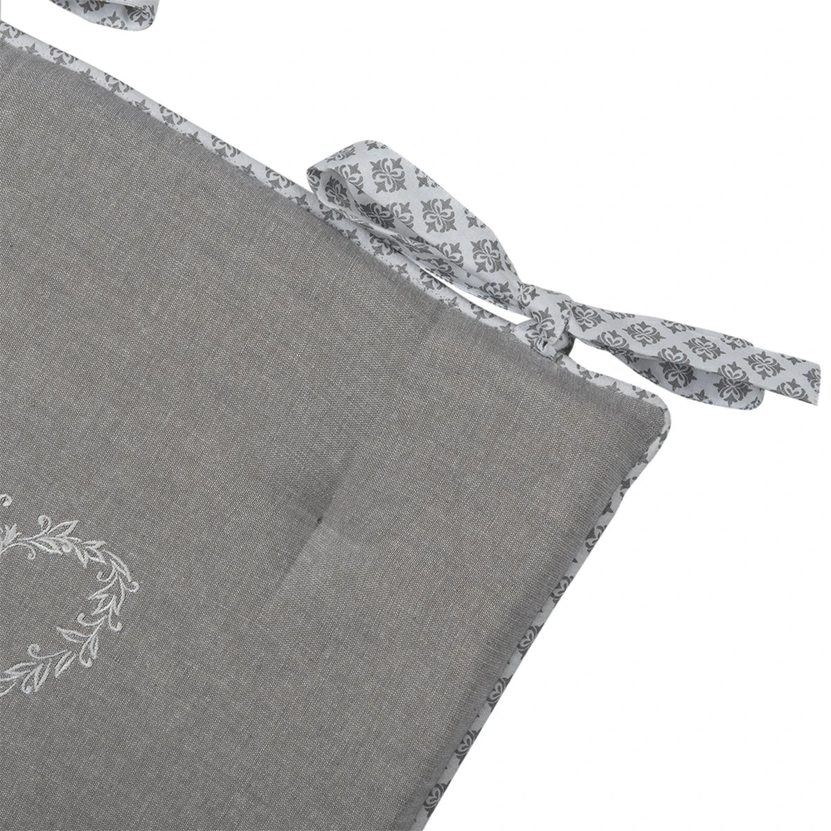 Clayre & Eef Stoelkussen Foam 40x40x4 Cm Grijs Katoen Harten Ruiten Zitkussen Tuinkussen Tuinstoelkussen 5 Clayre & Eef Stoelkussen Foam 40x40x4 Cm Grijs Katoen Harten Ruiten Zitkussen Tuinkussen Tuinstoelkussen - Afbeelding 3