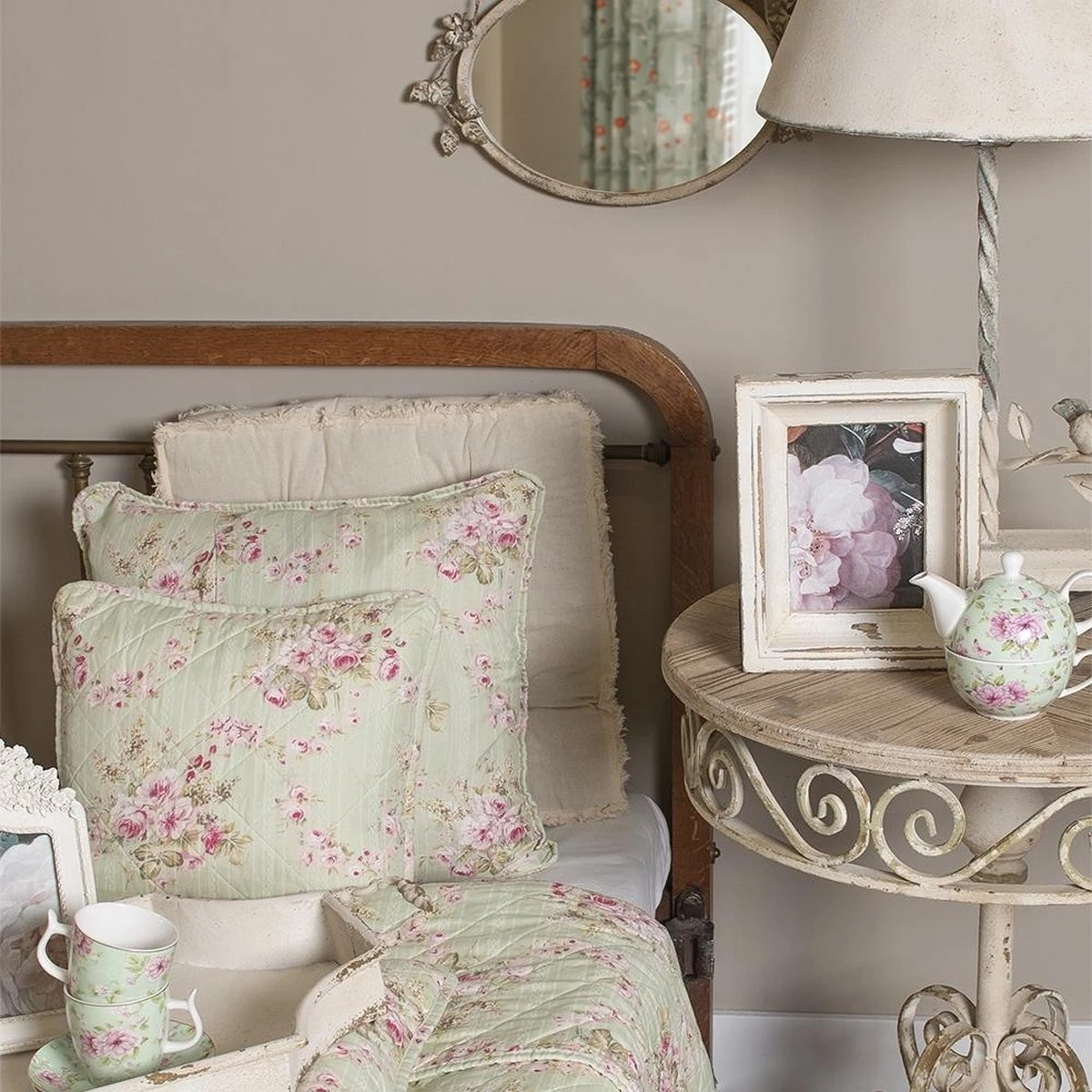 Clayre & Eef Kussenhoes 50x50 Cm Groen Roze Polyester Katoen Vierkant Bloemen Sierkussenhoes Kussen Hoes 9 Clayre & Eef Kussenhoes 50x50 Cm Groen Roze Polyester Katoen Vierkant Bloemen Sierkussenhoes Kussen Hoes - Afbeelding 7