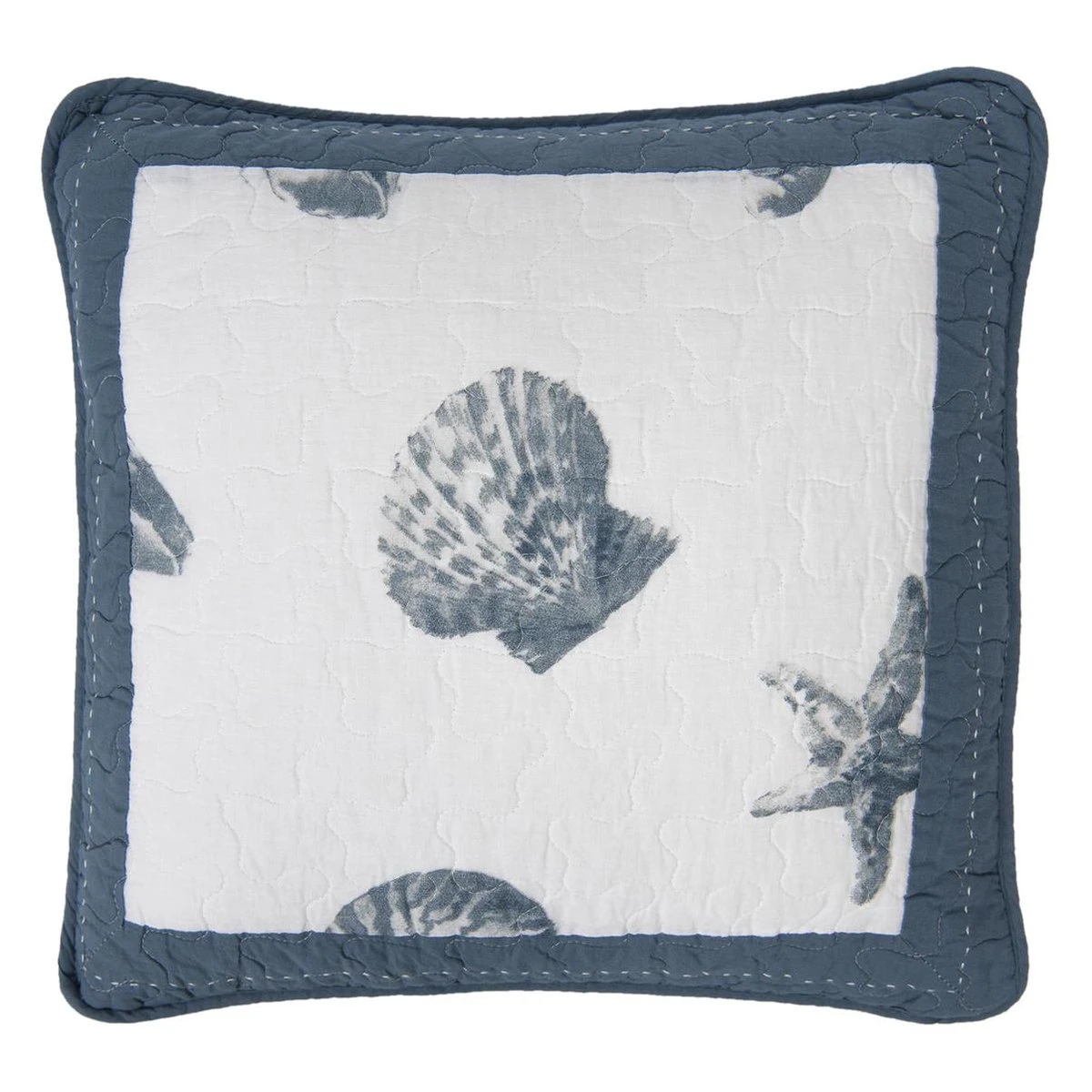 Clayre & Eef Kussenhoes 50x50 Cm Blauw Katoen Vierkant Schelpen Sierkussenhoes Kussen Hoes 5 Clayre & Eef Kussenhoes 50x50 Cm Blauw Katoen Vierkant Schelpen Sierkussenhoes Kussen Hoes - Afbeelding 3