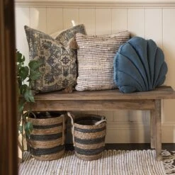 Clayre & Eef Kussenhoes 50x50 Cm Blauw Grijs Katoen Vierkant Sierkussenhoes Kussen Hoes -Clayre & Eef 1200x1200 120