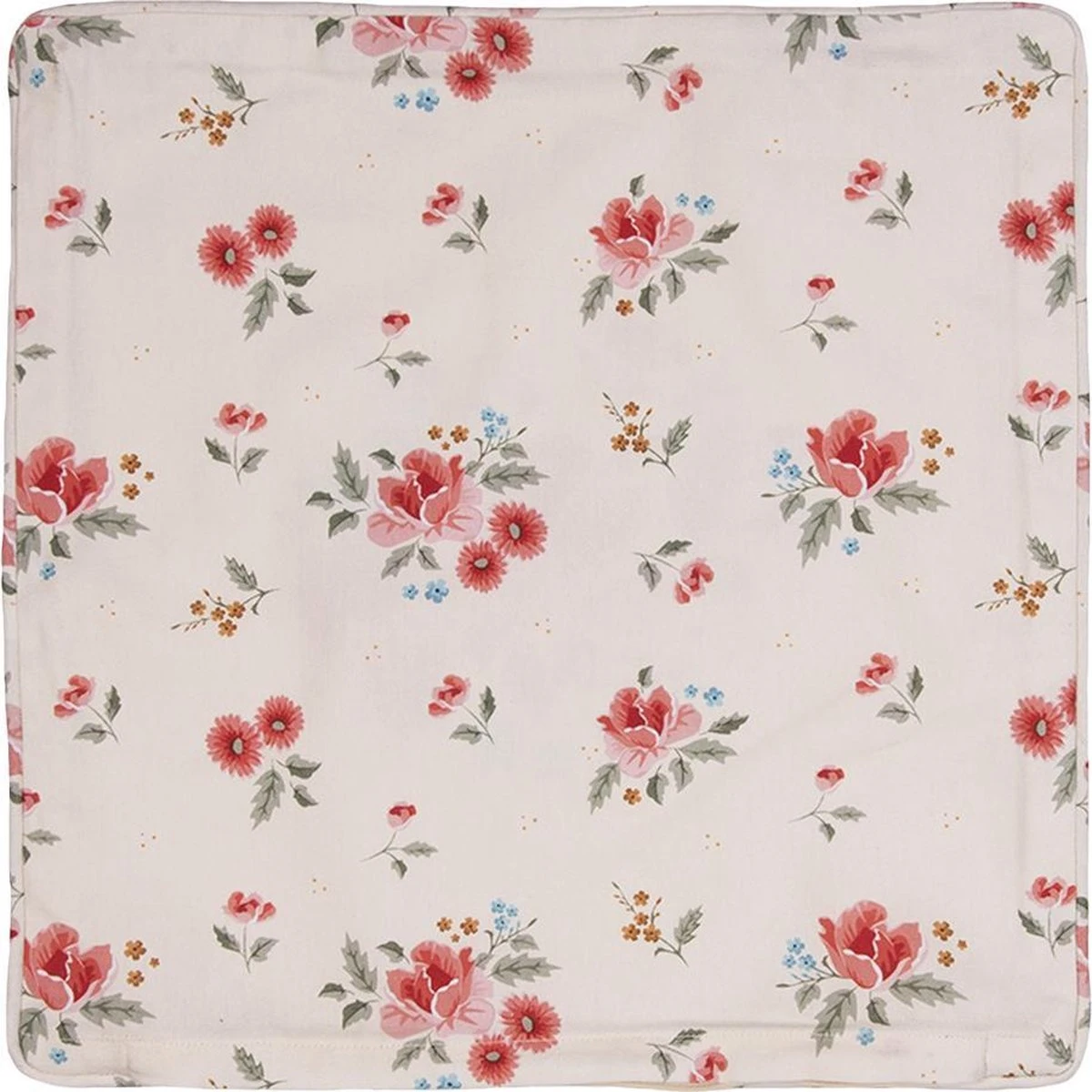 Clayre & Eef Kussenhoes 40x40 Cm Beige Katoen Rozen Sierkussenhoes Kussen Hoes 5 Clayre & Eef Kussenhoes 40x40 Cm Beige Katoen Rozen Sierkussenhoes Kussen Hoes - Afbeelding 3