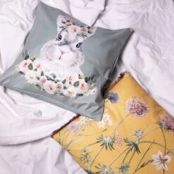 Clayre & Eef Kussenhoes 45x45 Cm Groen Wit Polyester Vierkant Konijn Sierkussenhoes Kussen 8 Clayre & Eef Kussenhoes 45x45 Cm Groen Wit Polyester Vierkant Konijn Sierkussenhoes Kussen -Clayre & Eef 1200x1200 161