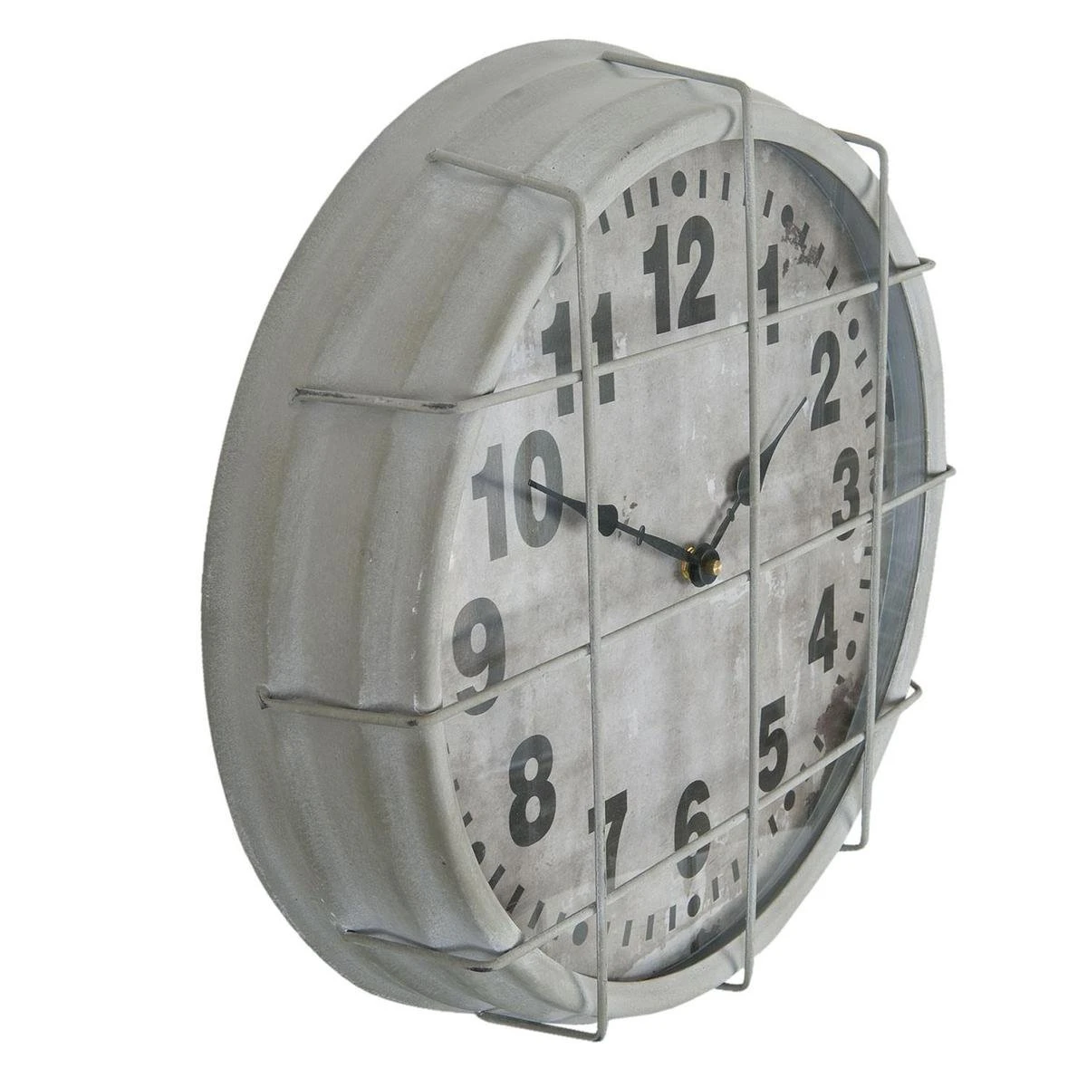 Clayre & Eef Wandklok 6KL0404 Ø 36*9 Cm / 1xAA - Grijs Ijzer Muurklok Hangklok Keukenklok 4 Clayre & Eef Wandklok 6KL0404 Ø 36*9 Cm / 1xAA - Grijs Ijzer Muurklok Hangklok Keukenklok - Afbeelding 2