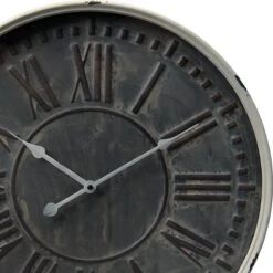 Clayre & Eef Wandklok Ø 48*6 Cm Grijs Ijzer Rond Muurklok Hangklok Keukenklok -Clayre & Eef 1200x1200 230