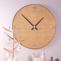 Clayre & Eef Wandklok Ø 80 Cm Goudkleurig Hout Metaal Rond Muurklok Hangklok Keukenklok 13 Clayre & Eef Wandklok Ø 80 Cm Goudkleurig Hout Metaal Rond Muurklok Hangklok Keukenklok -Clayre & Eef 1200x1200 246