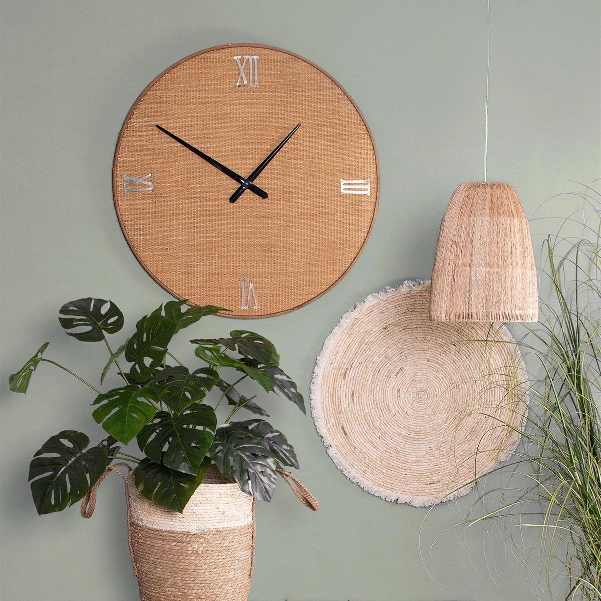 Clayre & Eef Wandklok Ø 80 Cm Goudkleurig Hout Metaal Rond Muurklok Hangklok Keukenklok 8 Clayre & Eef Wandklok Ø 80 Cm Goudkleurig Hout Metaal Rond Muurklok Hangklok Keukenklok - Afbeelding 6
