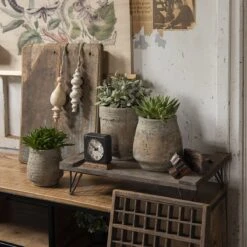 Clayre & Eef Tafelklok 11x12 Cm Bruin Ijzer Vierkant Tafelklokken Binnen Staand Klokje Tafelklokje -Clayre & Eef 1200x1200 251