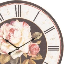 Clayre & Eef Wandklok Ø 60 Cm Wit Bruin Hout Rond Bloemen Muurklok Hangklok Keukenklok 7 Clayre & Eef Wandklok Ø 60 Cm Wit Bruin Hout Rond Bloemen Muurklok Hangklok Keukenklok -Clayre & Eef 1200x1200 274
