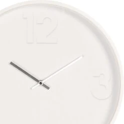 Clayre & Eef Wandklok Ø 40 Cm Wit Hout Metaal Rond Muurklok Hangklok Keukenklok -Clayre & Eef 1200x1200 278