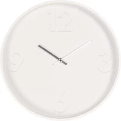 Clayre & Eef Wandklok Ø 40 Cm Wit Hout Metaal Rond Muurklok Hangklok Keukenklok -Clayre & Eef 1200x1200 280