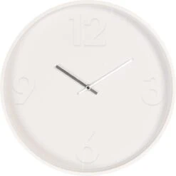 Clayre & Eef Wandklok Ø 40 Cm Wit Hout Metaal Rond Muurklok Hangklok Keukenklok -Clayre & Eef 1200x1200 282