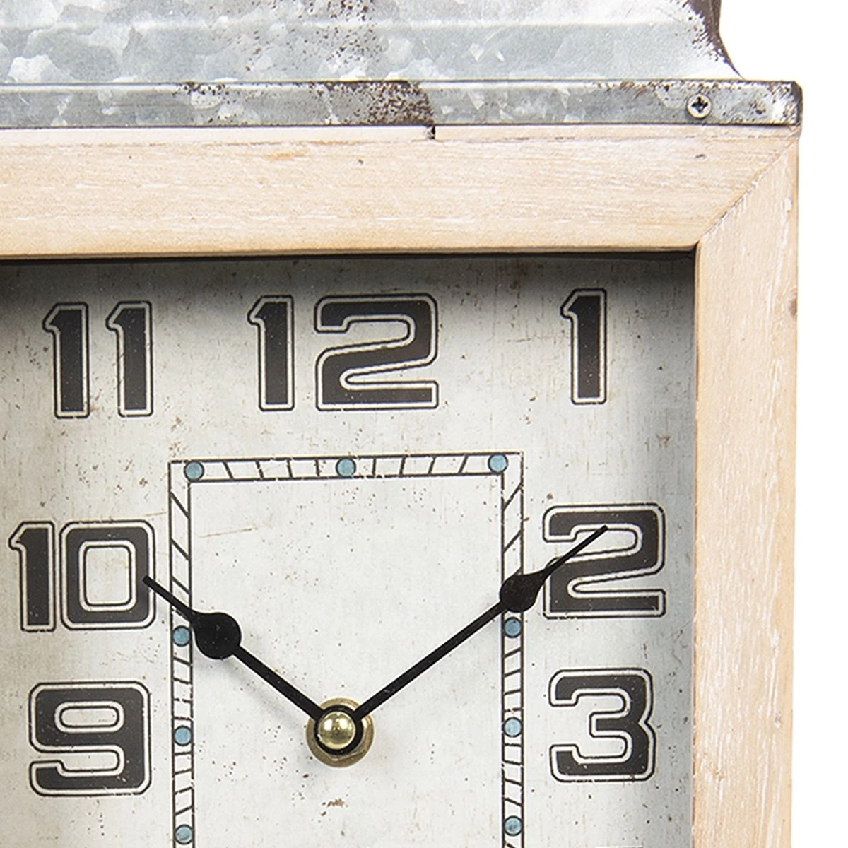 Clayre & Eef Tafelklok 20*34 Cm Grijs Metaal Rechthoek Tafelklokken Binnen Staand Klokje Tafelklokje 6 Clayre & Eef Tafelklok 20*34 Cm Grijs Metaal Rechthoek Tafelklokken Binnen Staand Klokje Tafelklokje - Afbeelding 4