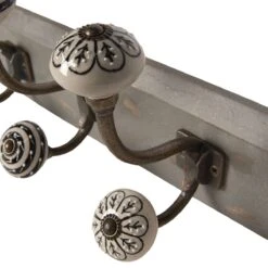 Clayre & Eef Wandkapstok 4 Haken 45x10x18 Cm Wit Hout Ijzer Decoratieve Kapstok 11 Clayre & Eef Wandkapstok 4 Haken 45x10x18 Cm Wit Hout Ijzer Decoratieve Kapstok -Clayre & Eef 1200x1200 310