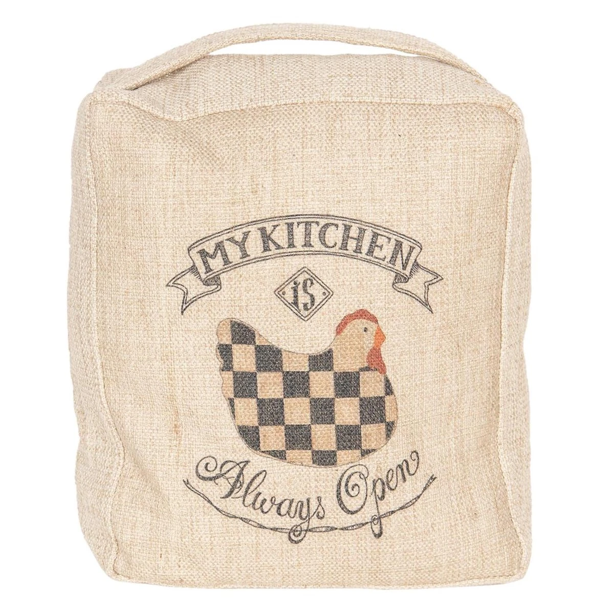 Clayre & Eef Deurstopper DT0298 20*12*23 Cm Beige Linnen Vierkant 5 Clayre & Eef Deurstopper DT0298 20*12*23 Cm Beige Linnen Vierkant - Afbeelding 3