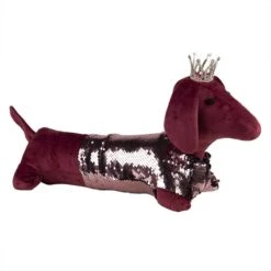 Clayre & Eef Deurstopper Hond 45*15*23 Cm Rood Synthetisch Deurklem Deurwig -Clayre & Eef 1200x1200 318