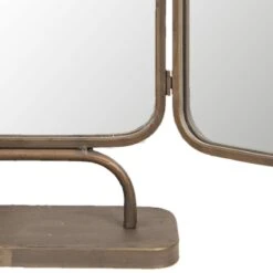 Clayre & Eef Spiegel 66x50 Cm Koperkleurig Metaal Glas Rechthoek Staande Spiegel Tafel Spiegel -Clayre & Eef 1200x1200 383