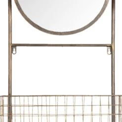 Clayre & Eef Spiegel 42x100 Cm Bruin Ijzer Hout Rond Grote Spiegel Wand Spiegel Muur Spiegel -Clayre & Eef 1200x1200 388