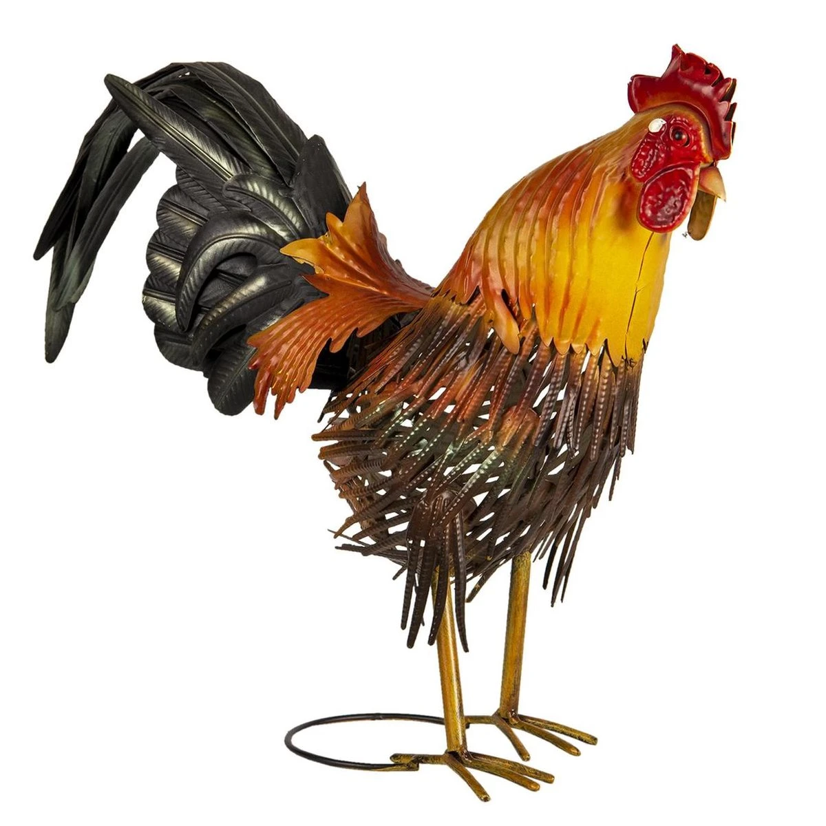 Clayre & Eef Decoratie Haan 42x15x39 Cm Bruin Zwart Ijzer Decoratief Figuur Decoratieve Accessoires Woonaccessoires 6 Clayre & Eef Decoratie Haan 42x15x39 Cm Bruin Zwart Ijzer Decoratief Figuur Decoratieve Accessoires Woonaccessoires - Afbeelding 4