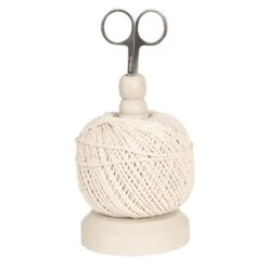 Clayre & Eef Touwhouder Met Schaar Ø 8x12 Cm Beige Hout Metaal 11 Clayre & Eef Touwhouder Met Schaar Ø 8x12 Cm Beige Hout Metaal -Clayre & Eef 1200x1200 392
