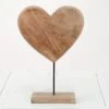 Clayre & Eef Beeld Hart 27x7x43 Cm Bruin Hout Metaal Woonaccessoires Beeld Decoratie Decoratieve Accessoires -Clayre & Eef 1200x1200 394