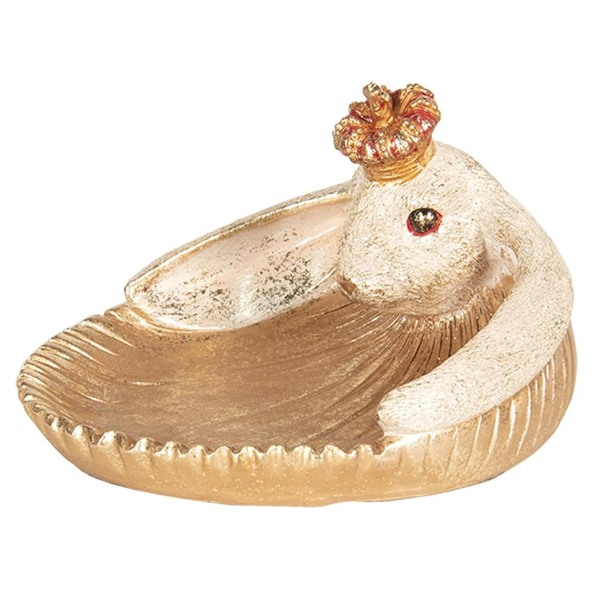 Clayre & Eef Beeld Konijn 19x16x11 Cm Goudkleurig Wit Kunststof Rond Woonaccessoires Beeld Decoratie Paashaas 4 Clayre & Eef Beeld Konijn 19x16x11 Cm Goudkleurig Wit Kunststof Rond Woonaccessoires Beeld Decoratie Paashaas - Afbeelding 2