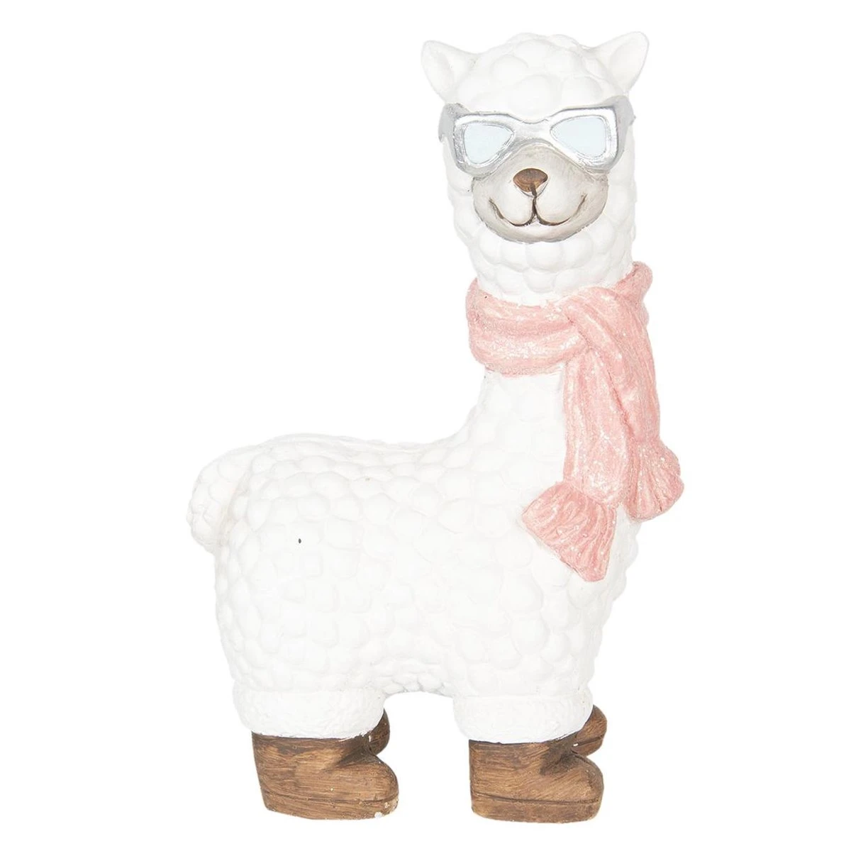 Clayre & Eef Decoratie Lama 39 Cm Wit Kunststof Decoratief Figuur Decoratieve Accessoires Woonaccessoires 6 Clayre & Eef Decoratie Lama 39 Cm Wit Kunststof Decoratief Figuur Decoratieve Accessoires Woonaccessoires - Afbeelding 4