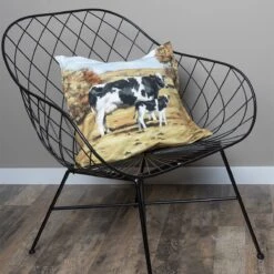 Clayre & Eef Kussenhoes 45x45 Cm Bruin Polyester Vierkant Koeien Sierkussenhoes Kussen Hoes -Clayre & Eef 1200x1200 84