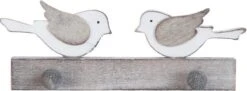 Clayre & Eef Kapstok Met Vogels - 23 X 4 X 8 Cm -Clayre & Eef 1200x441