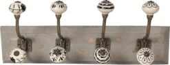 Clayre & Eef Wandkapstok 4 Haken 45x10x18 Cm Wit Hout Ijzer Decoratieve Kapstok 10 Clayre & Eef Wandkapstok 4 Haken 45x10x18 Cm Wit Hout Ijzer Decoratieve Kapstok -Clayre & Eef 1200x460
