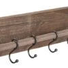 Clayre & Eef Wandkapstok 81x14x15 Cm Bruin Hout Ijzer Rechthoek Decoratieve Kapstok -Clayre & Eef 1200x472