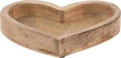 Clayre & Eef Decoratie Schaal Hart 20x18x3 Cm Bruin Hout Serveerschaal Presenteerschaal Dienblad -Clayre & Eef 1200x573