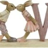 Clayre & Eef Beeld Konijn 19x3x9 Cm Roze Kunststof Love Woonaccessoires Pasen Paashaas -Clayre & Eef 1200x588